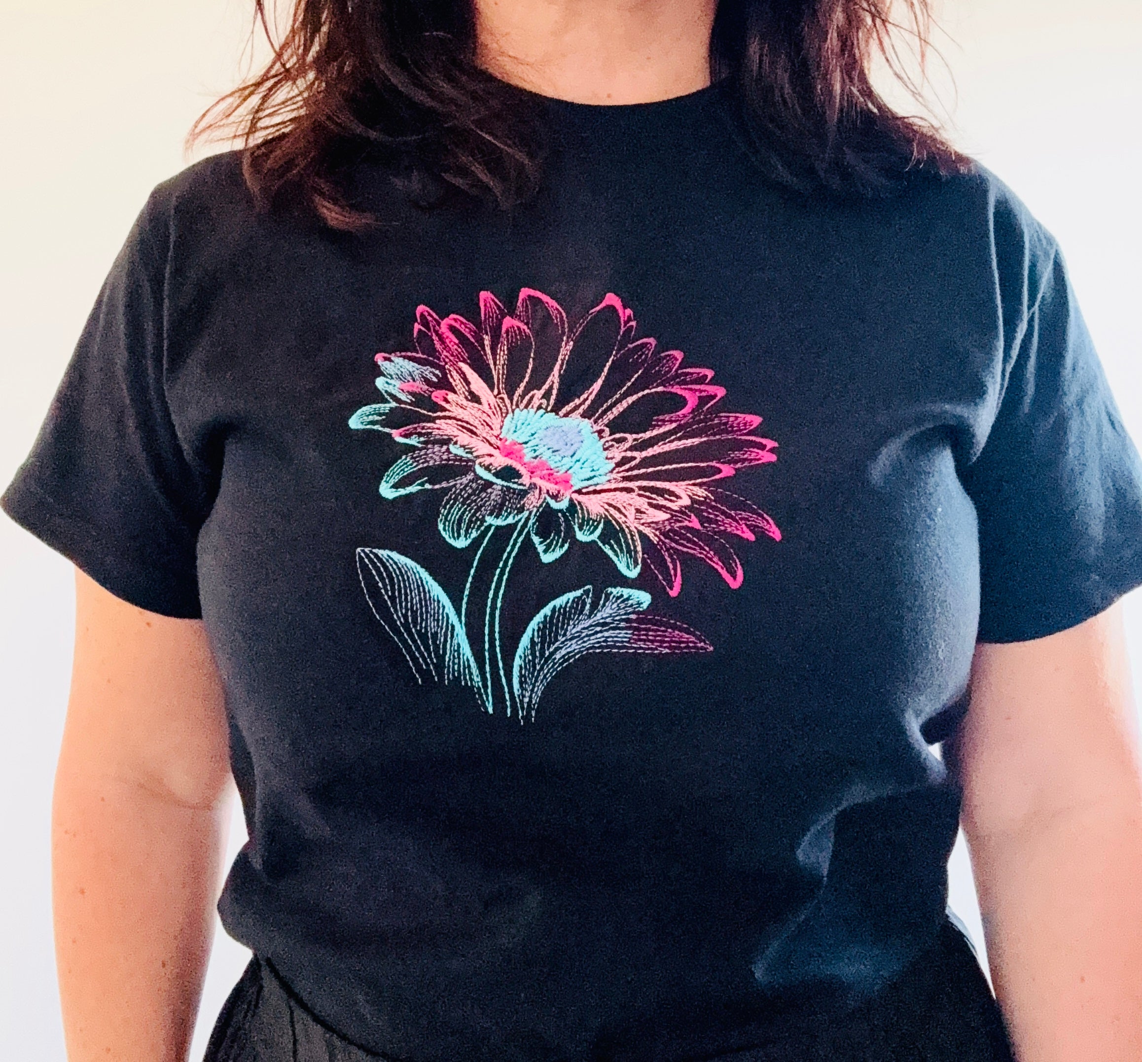 TRICOU BRODAT Negru - Margareta