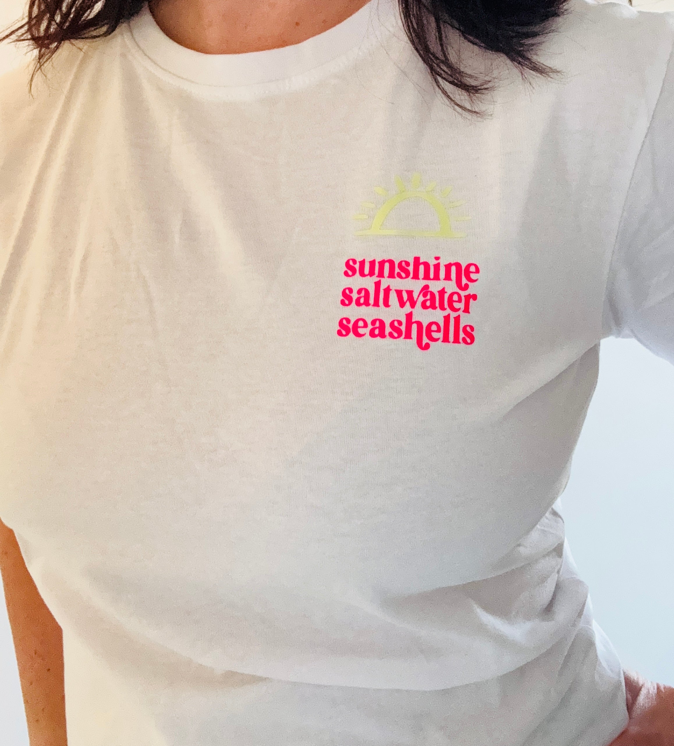 TRICOU IMPRIMAT - Grafica Sunshine, Saltwater, Seashells