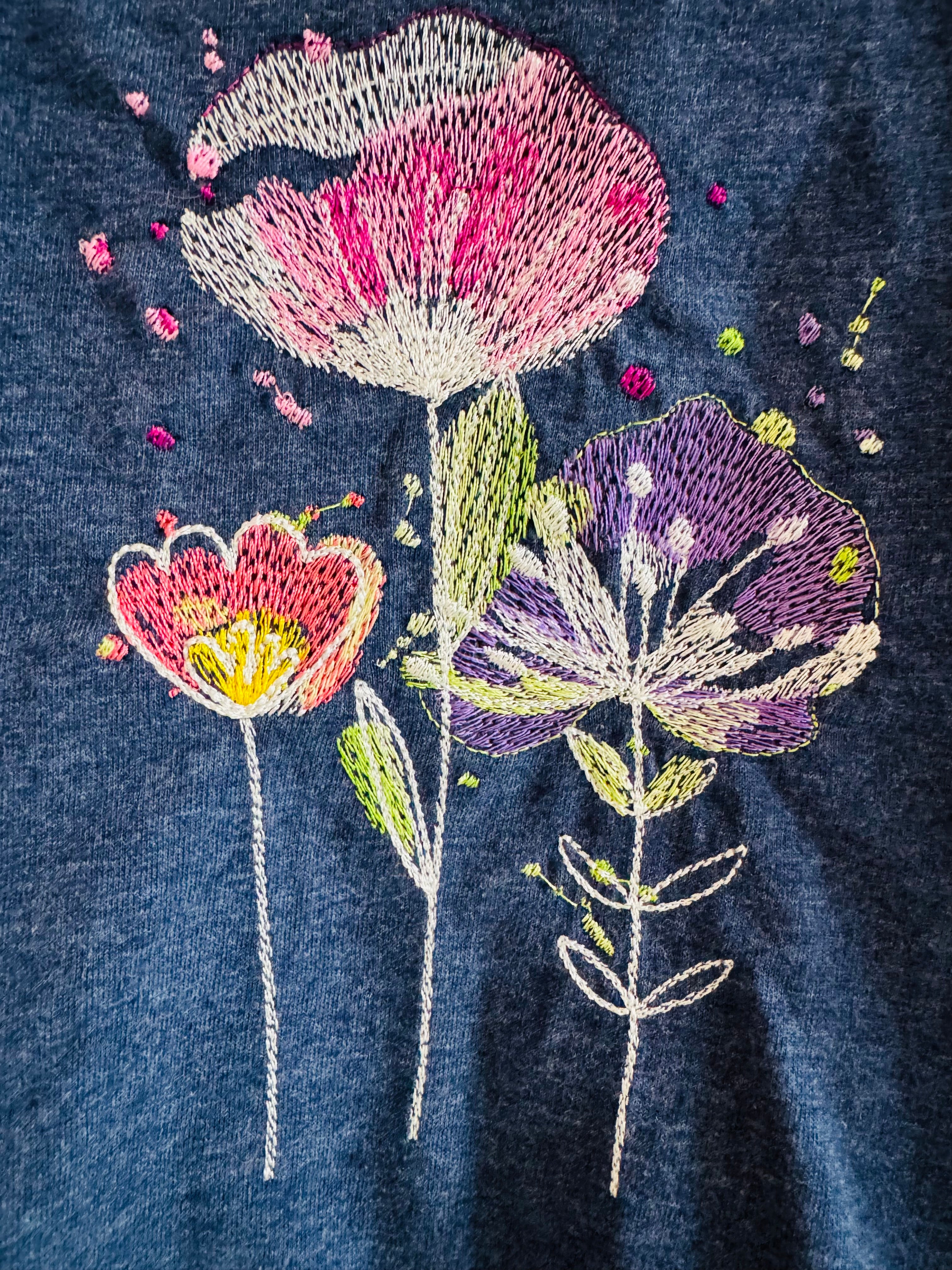 TRICOU BRODAT - Flori Abstracte