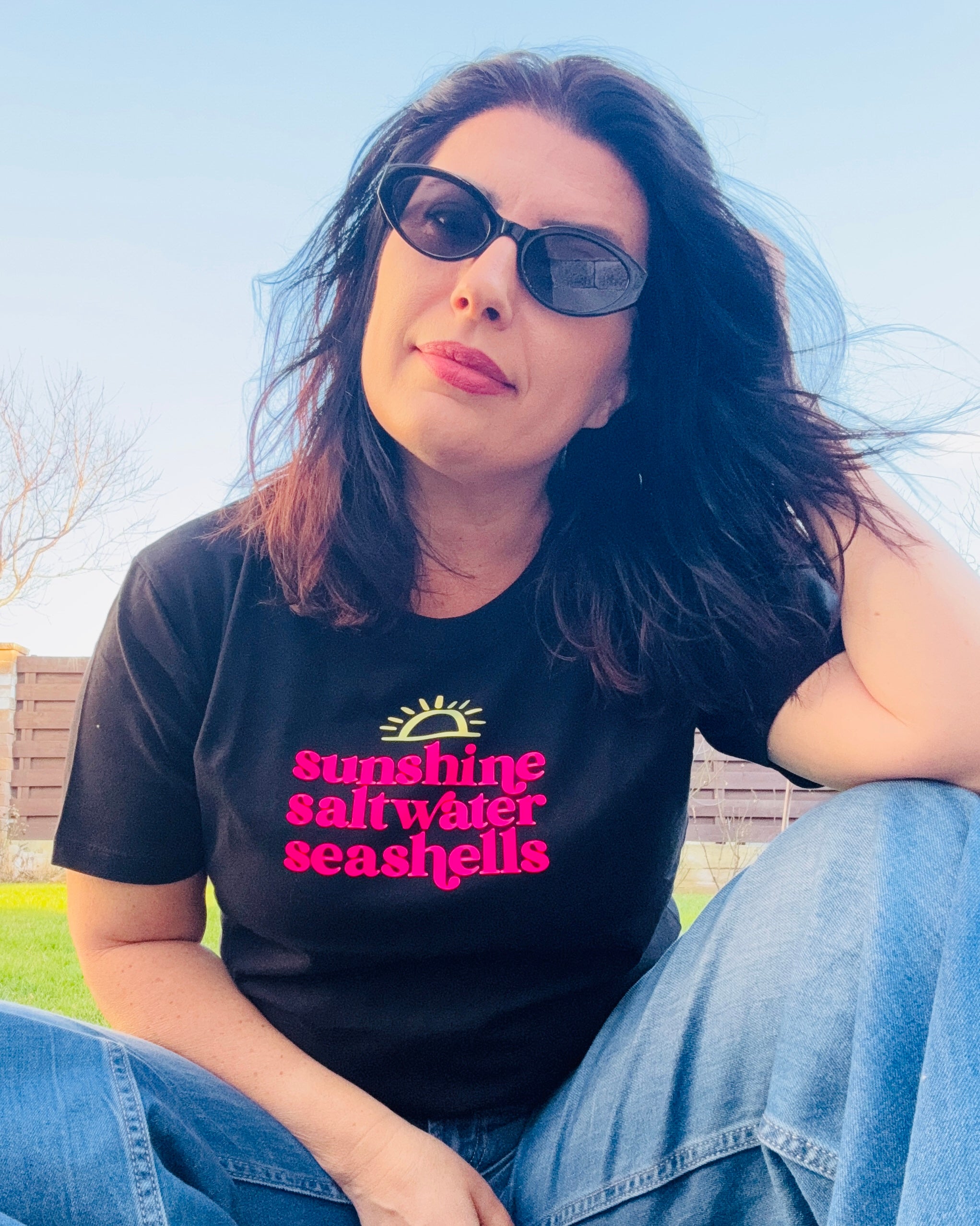 TRICOU IMPRIMAT - Grafica Sunshine, Saltwater, Seashells