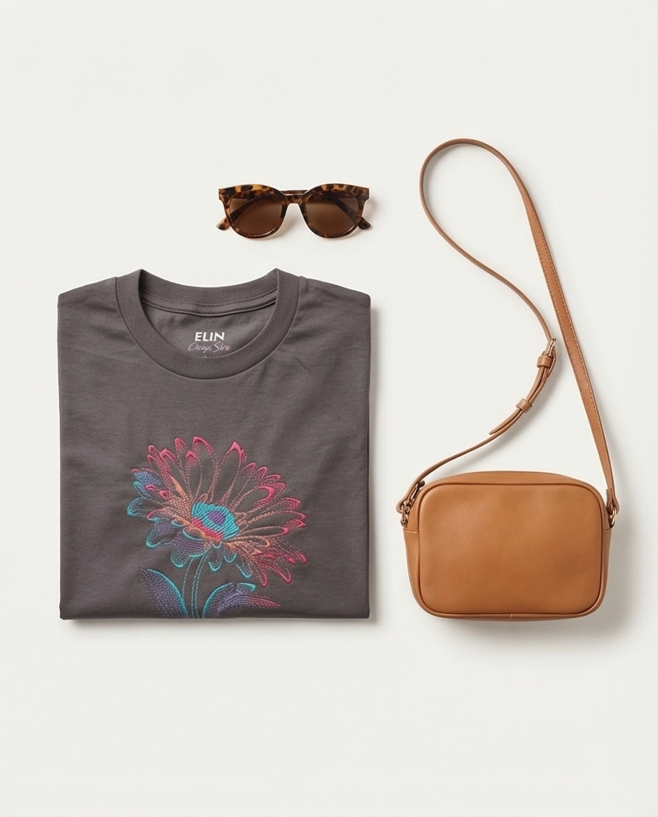 TRICOU BRODAT Gri - Margareta