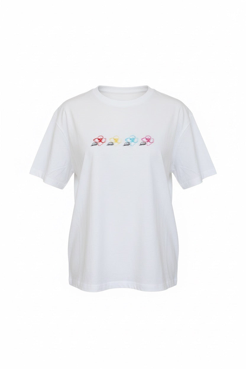 TRICOU BRODAT - Flori colorate