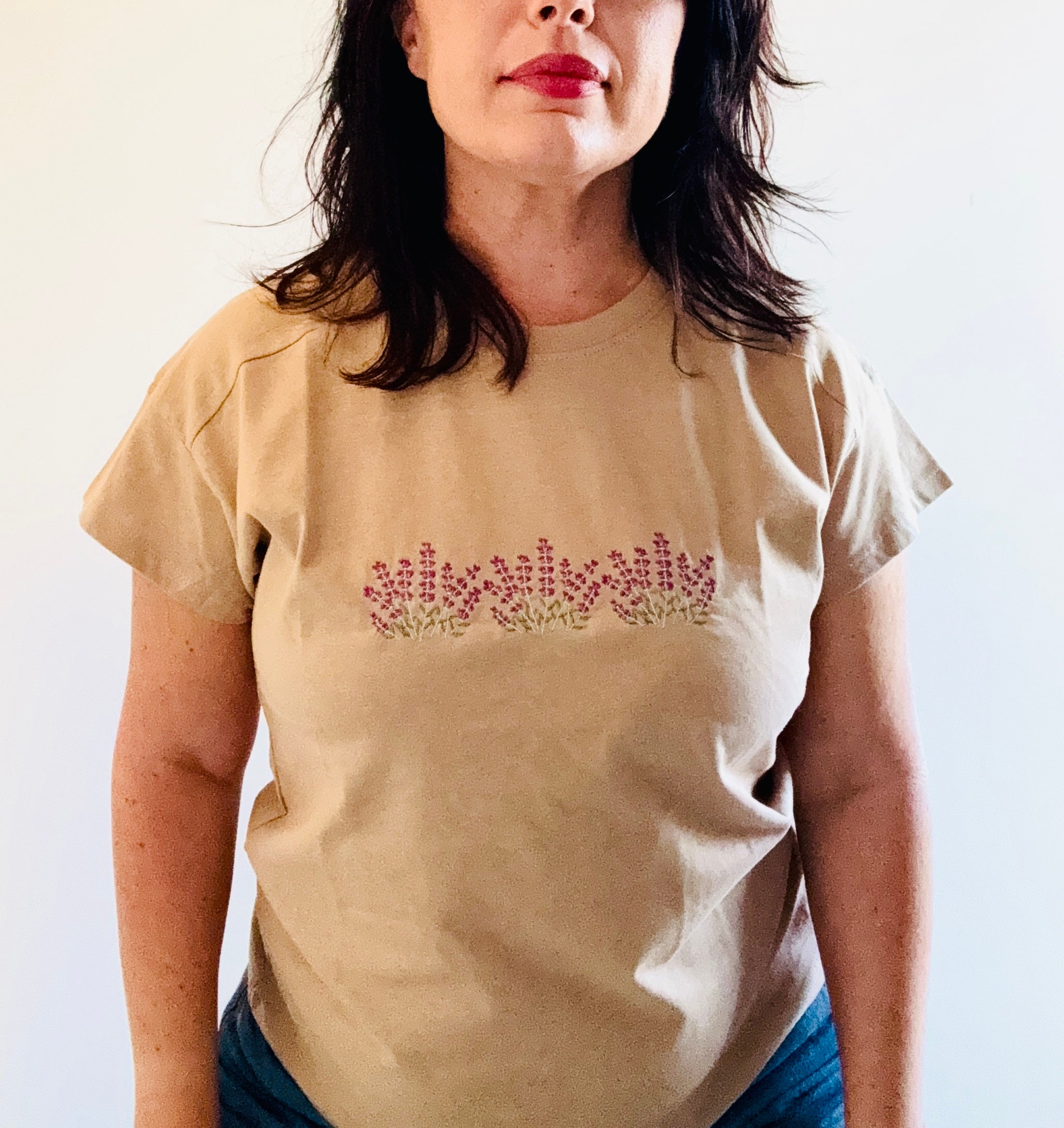 TRICOU BRODAT - Flori de Lavanda