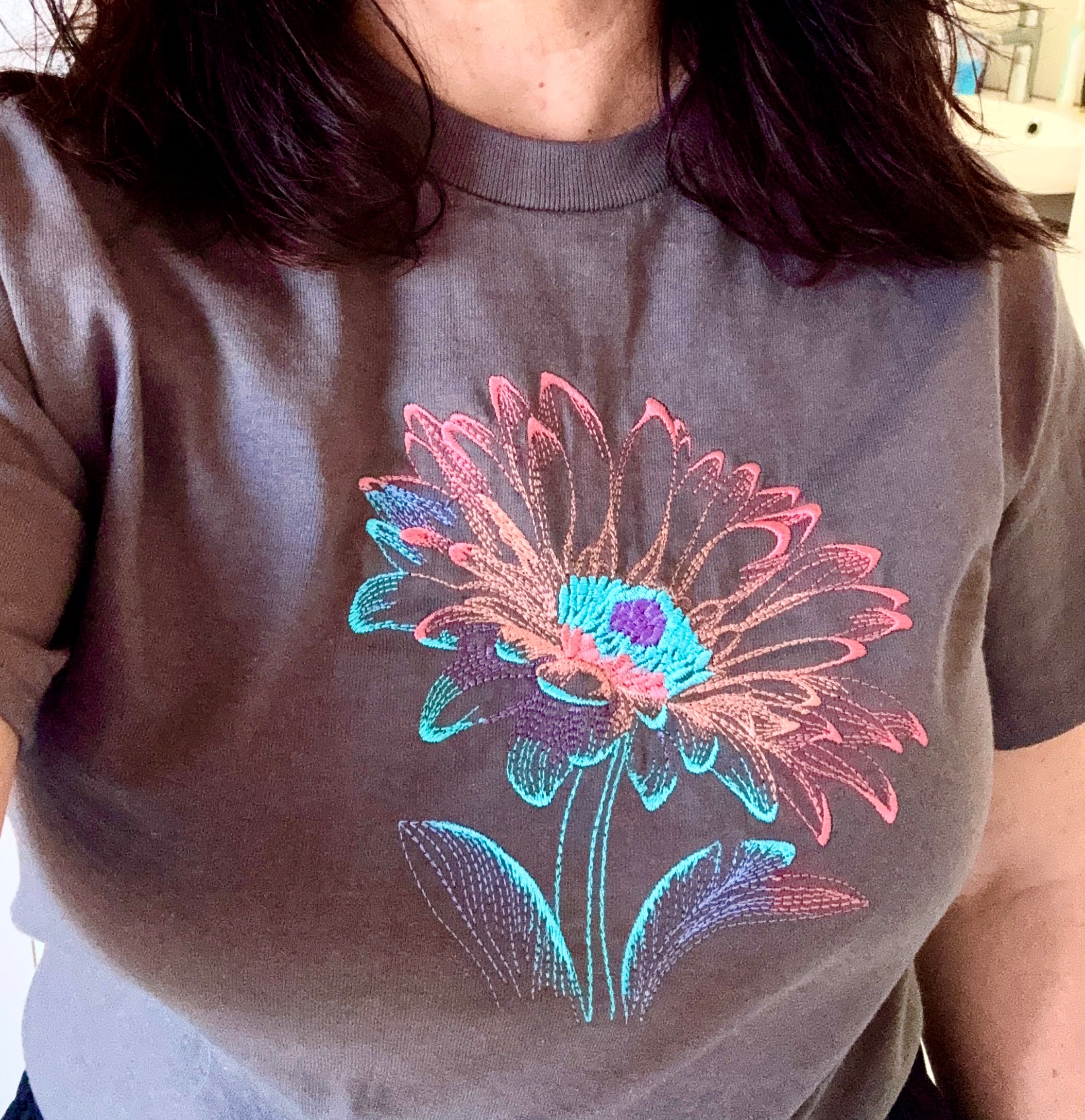 TRICOU BRODAT Gri - Margareta