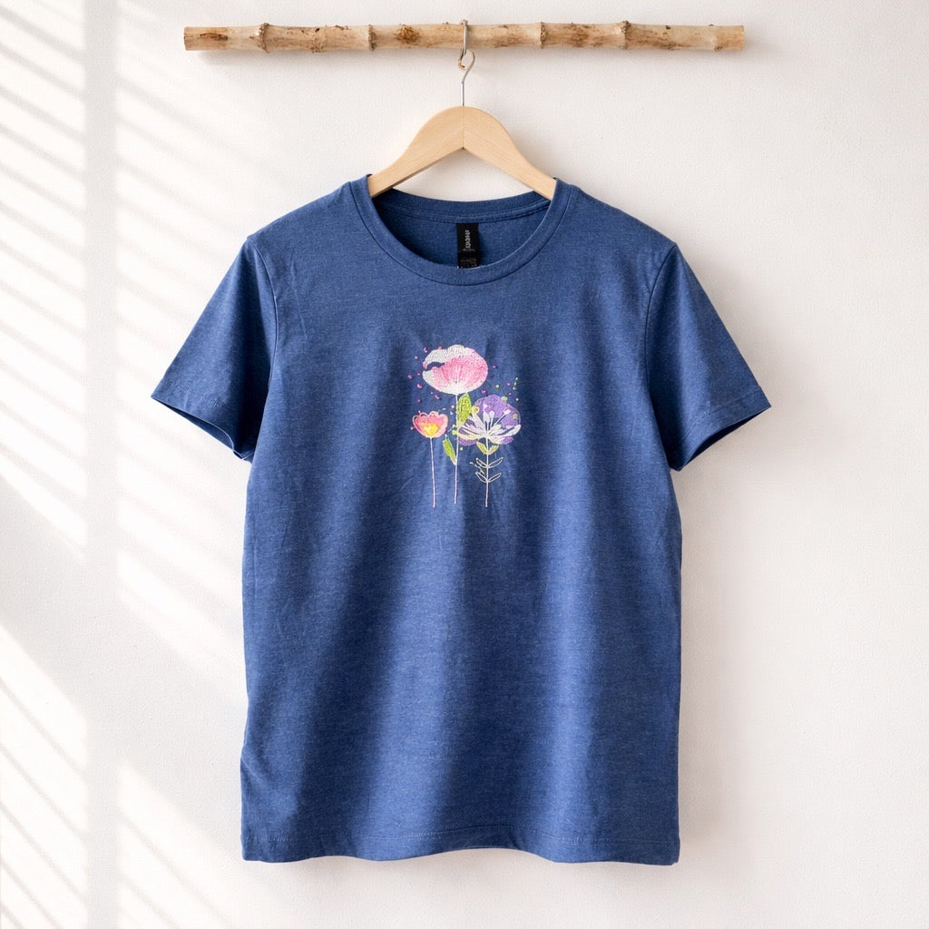 TRICOU BRODAT - Flori Abstracte