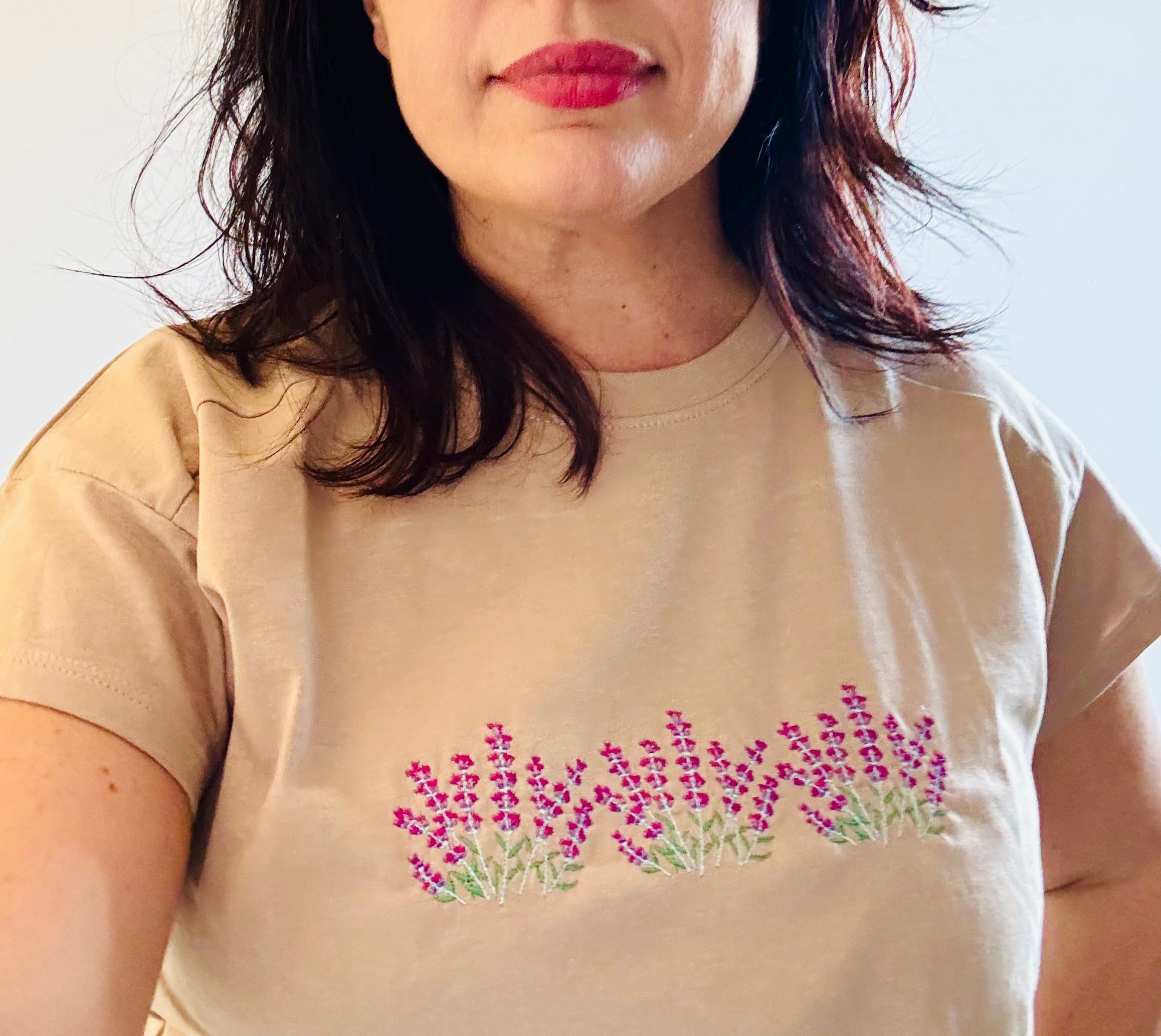 TRICOU BRODAT - Flori de Lavanda