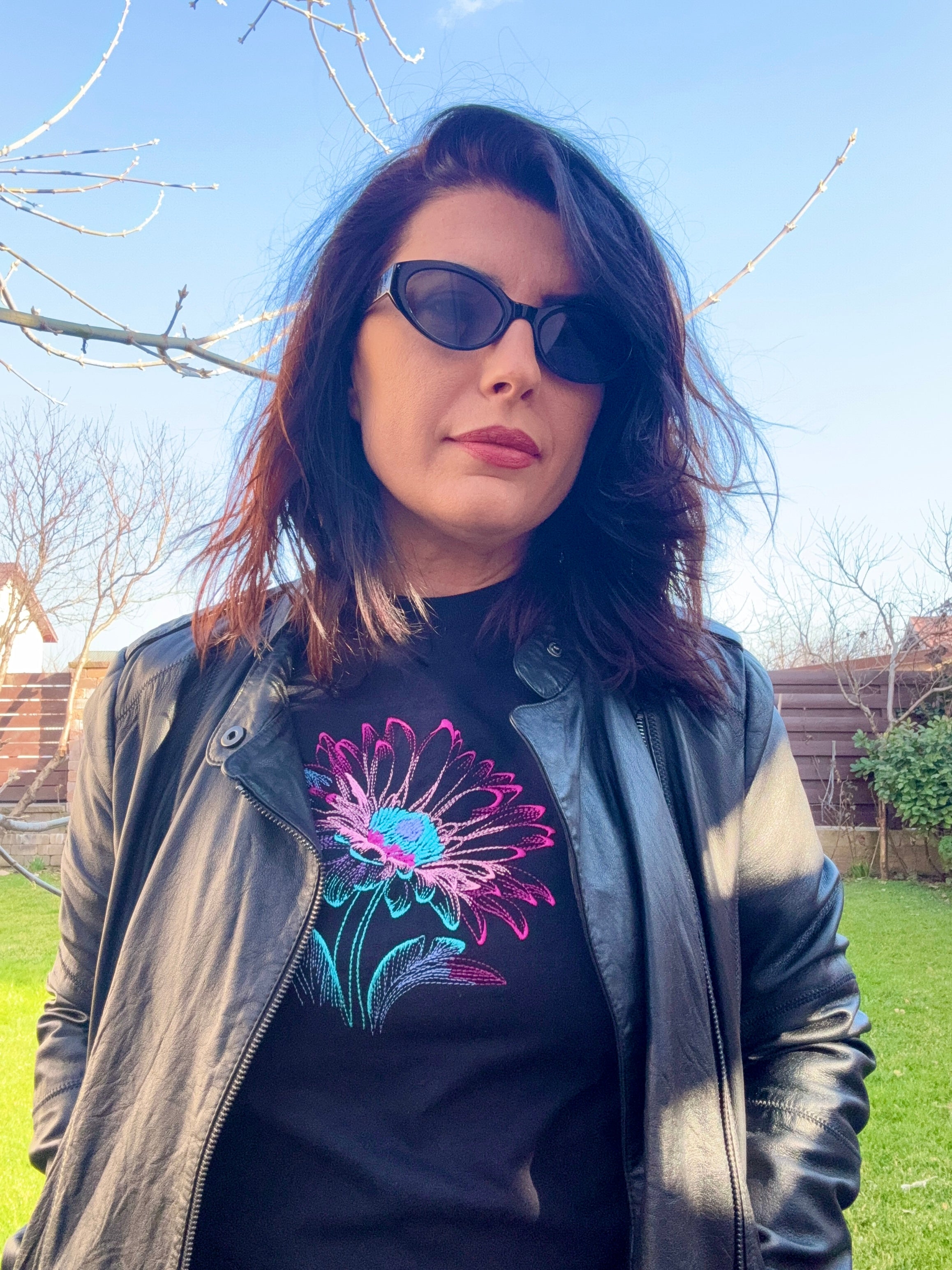 TRICOU BRODAT Negru - Margareta