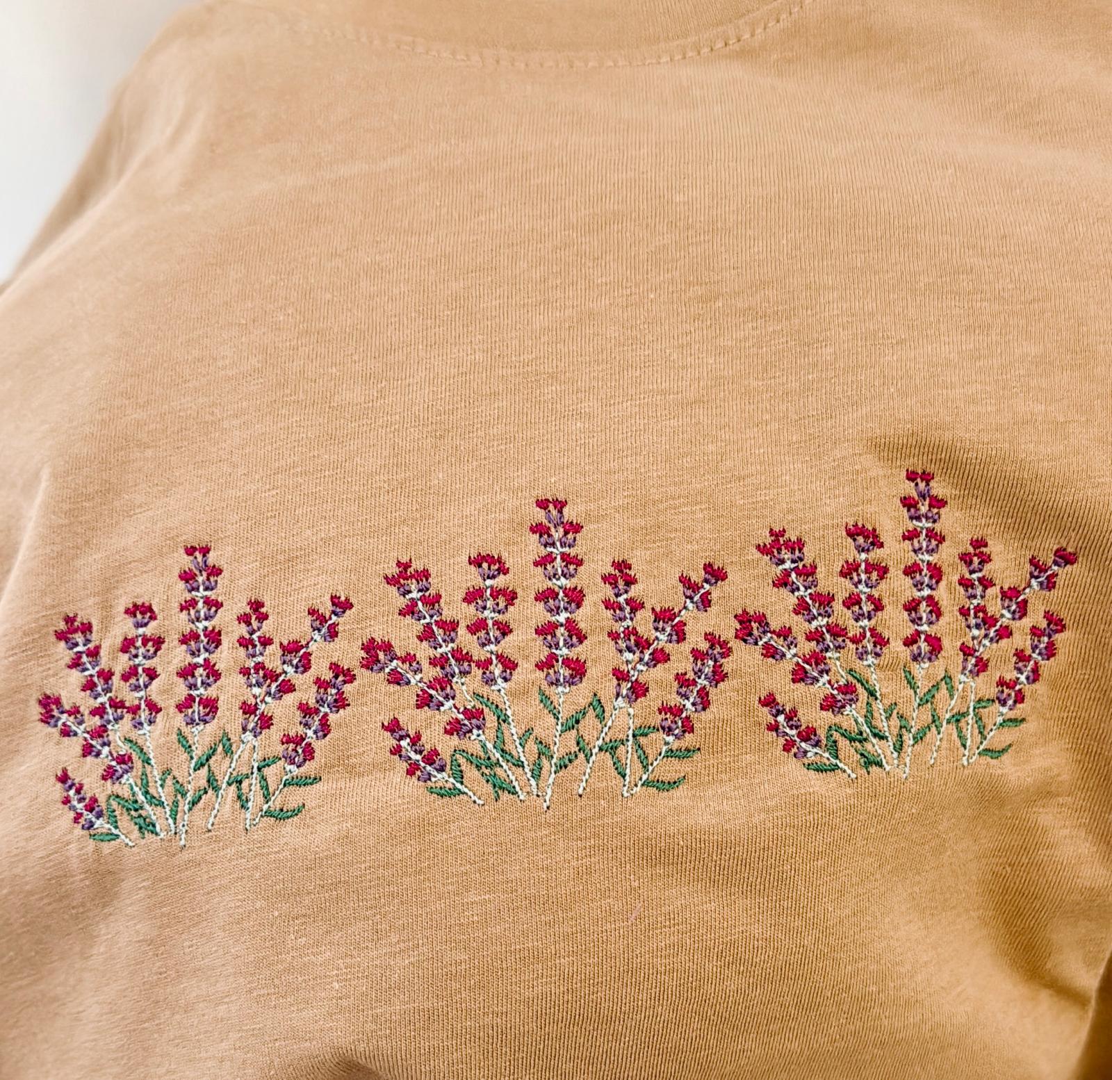 TRICOU BRODAT - Flori de Lavanda